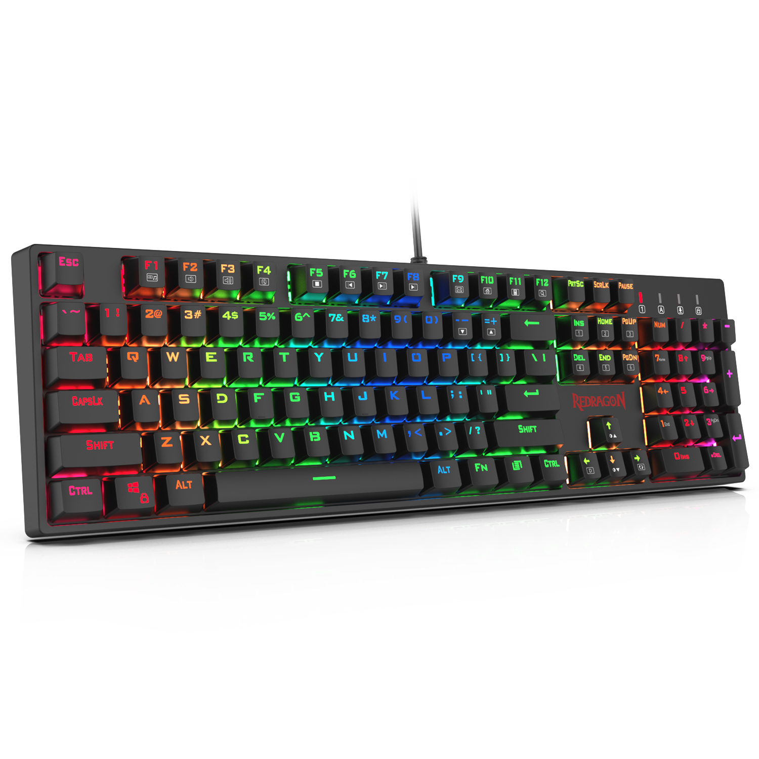 Redragon K582 SURARA RGB LED Backlit Mechanical Gaming Keyboard with104 Keys blue switches