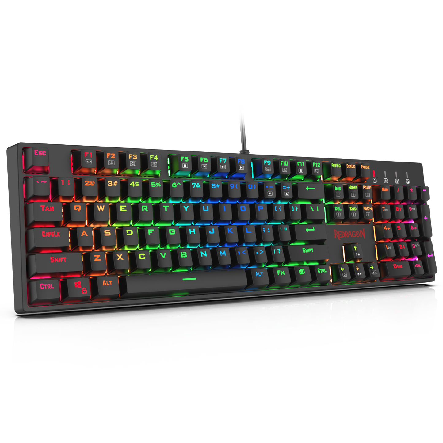 Redragon K582 SURARA RGB LED Backlit Mechanical Gaming Keyboard with104 Keys blue switches