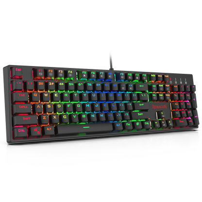 Redragon K582 SURARA RGB LED Backlit Mechanical Gaming Keyboard with104 Keys blue switches