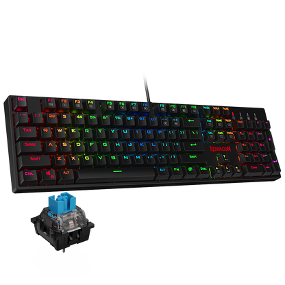 Redragon K582 SURARA RGB LED Backlit Mechanical Gaming Keyboard with104 Keys