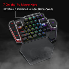 42 Keys 2.4Ghz RGB 40% Gaming Keypad with 7 Onboard Macro Keys