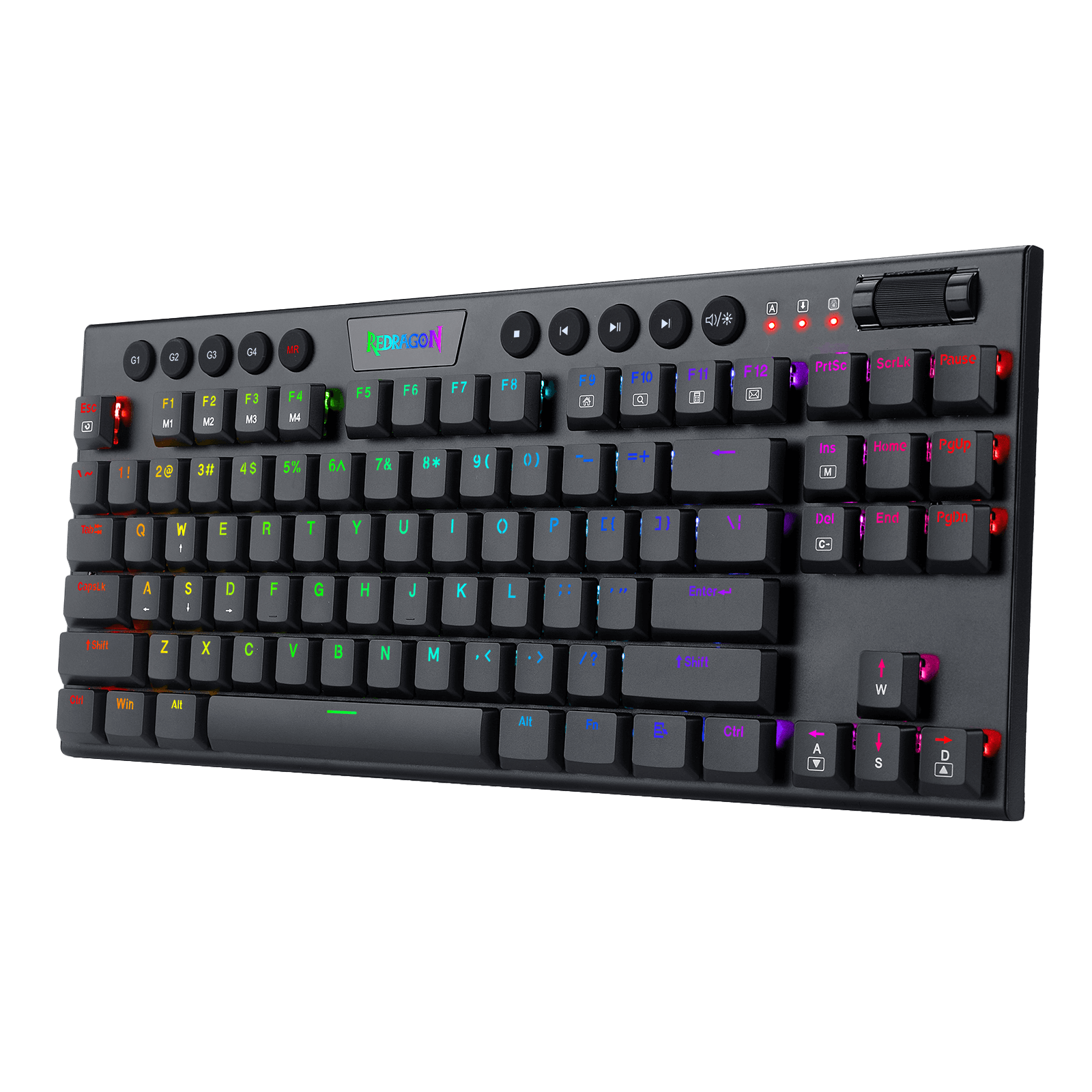 Ultra-Thin Designed Wired Gaming Keyboard w/Low Profile KeycapsRedragon K622 Horus TKL RGB Mechanical Keyboard
