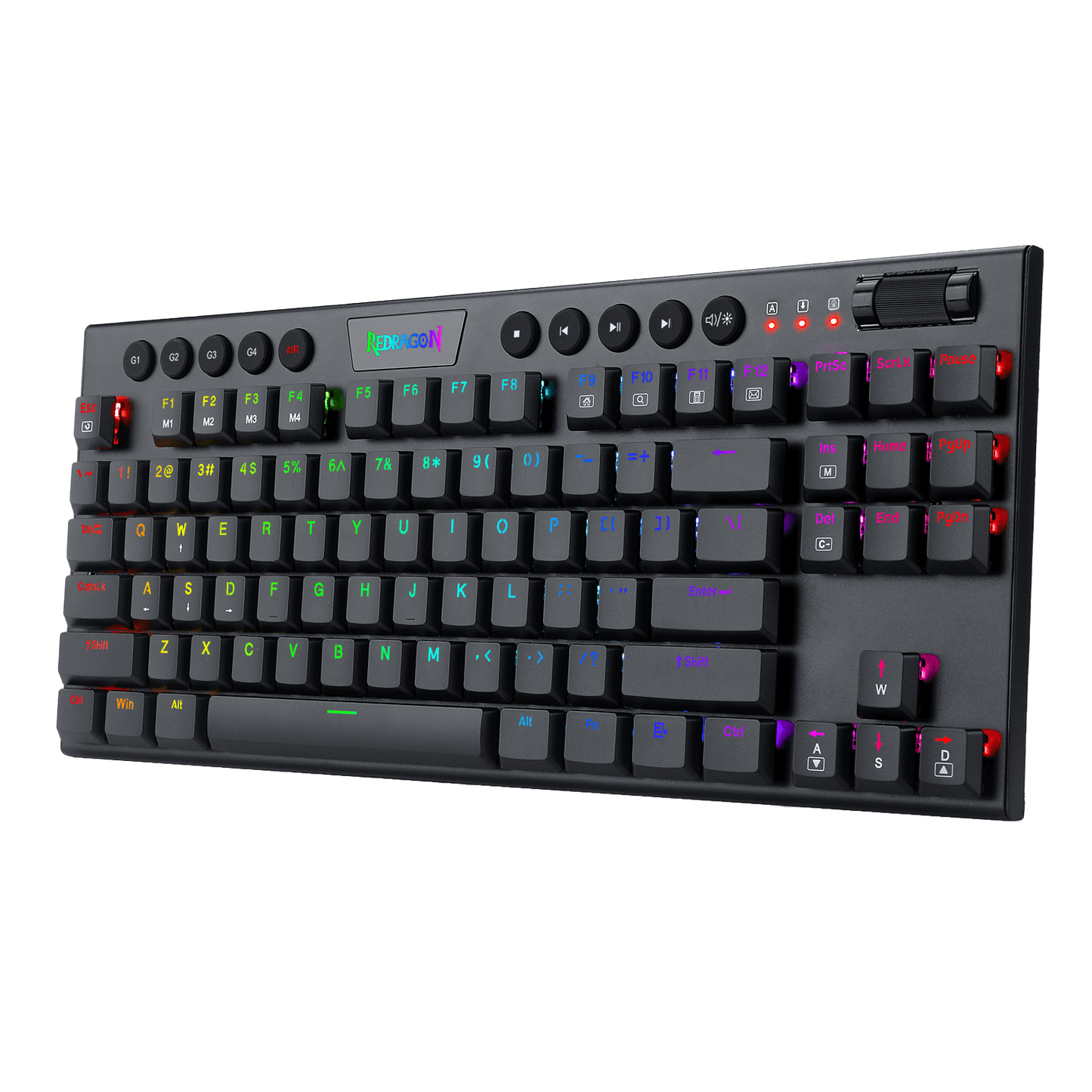 Ultra-Thin Designed Wired Gaming Keyboard w/Low Profile KeycapsRedragon K622 Horus TKL RGB Mechanical Keyboard