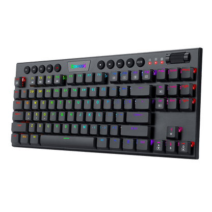 Ultra-Thin Designed Wired Gaming Keyboard w/Low Profile KeycapsRedragon K622 Horus TKL RGB Mechanical Keyboard