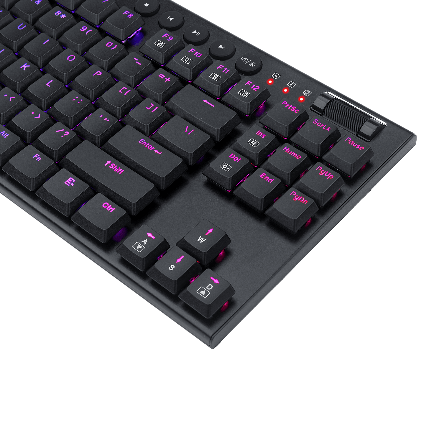 wired rgb low profile gaming keyboard tenkeyless