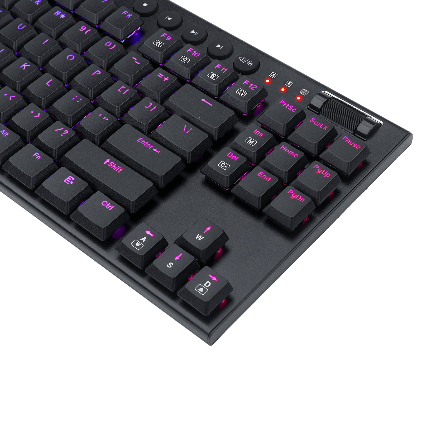 wired rgb low profile gaming keyboard tenkeyless