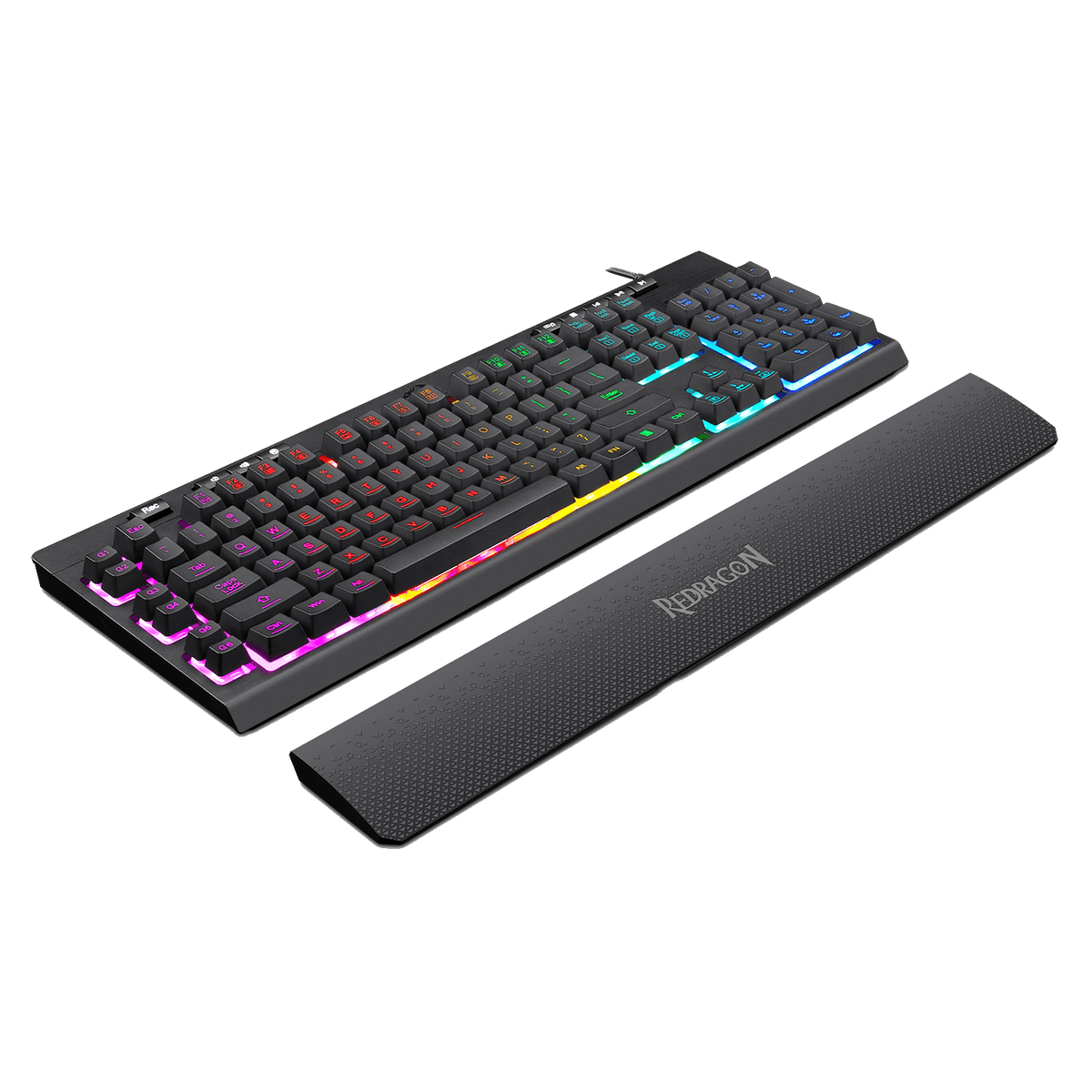 K512 Redragon K512 SHIVA RGB Membrane Gaming Keyboard with Multimedia Keys ...