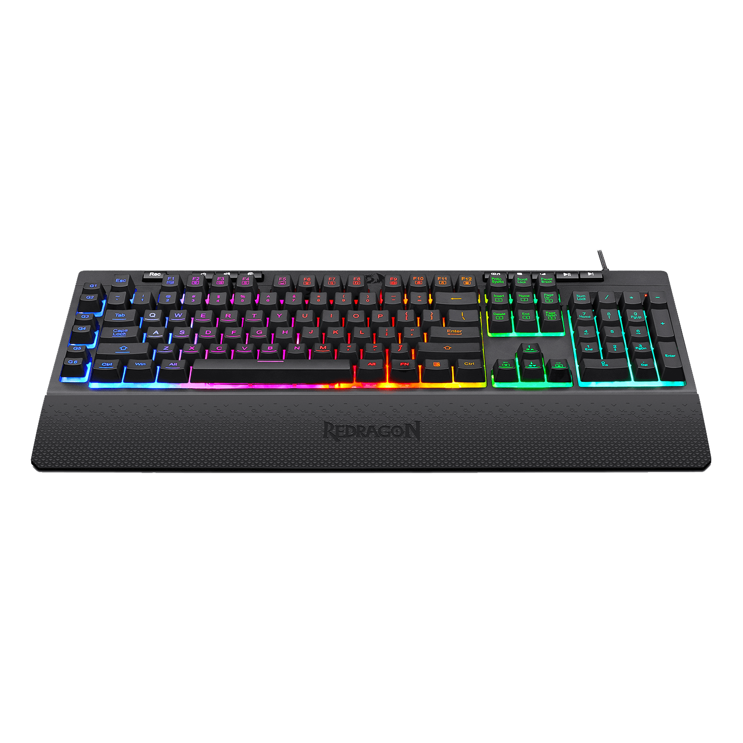 Redragon K512 Shiva RGB Backlit Membrane Gaming Keyboard with Black
