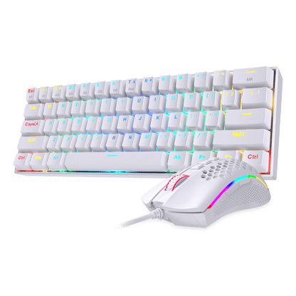 white keyboard and mouse wired