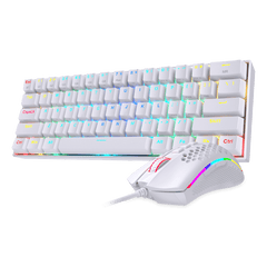 white keyboard and mouse wired