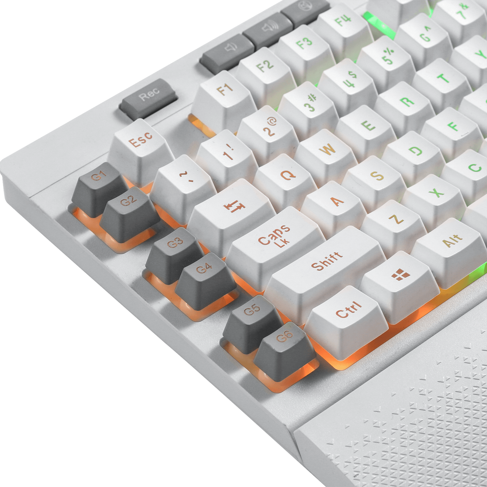 white gaming keyboard